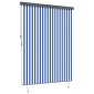 vidaXL Ρόλερ (στόρι) Μπλε και άσπρο 220 x 250 cm Ύφασμα και Αλουμίνιο