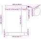 vidaXL Ρόλερ (στόρι) Μπλε και άσπρο 220 x 250 cm Ύφασμα και Αλουμίνιο
