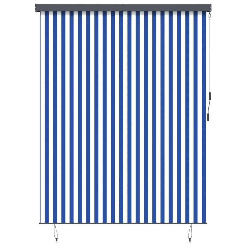 vidaXL Ρόλερ (στόρι) Μπλε και άσπρο 220 x 250 cm Ύφασμα και Αλουμίνιο