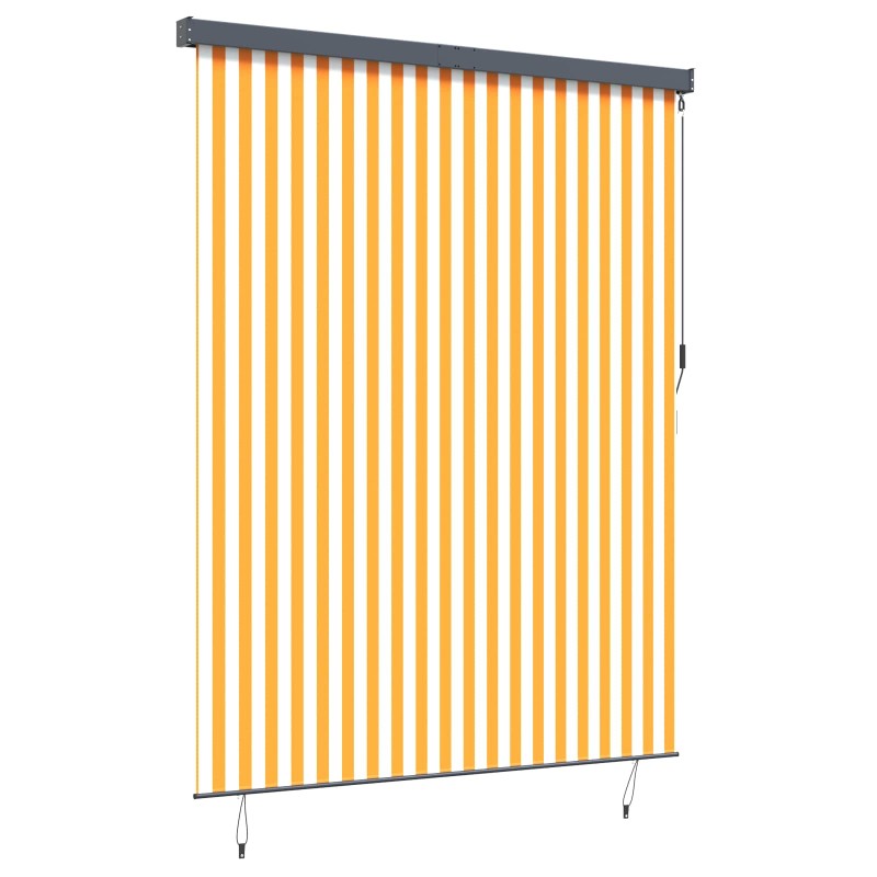 vidaXL Ρόλερ (στόρι) Λευκό και Πορτοκαλί 220 x 250 cm