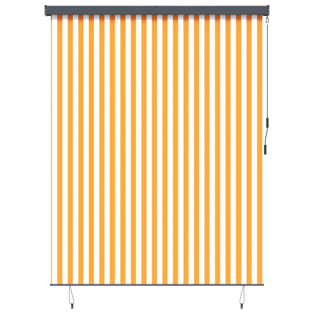 vidaXL Ρόλερ (στόρι) Λευκό και Πορτοκαλί 220 x 250 cm