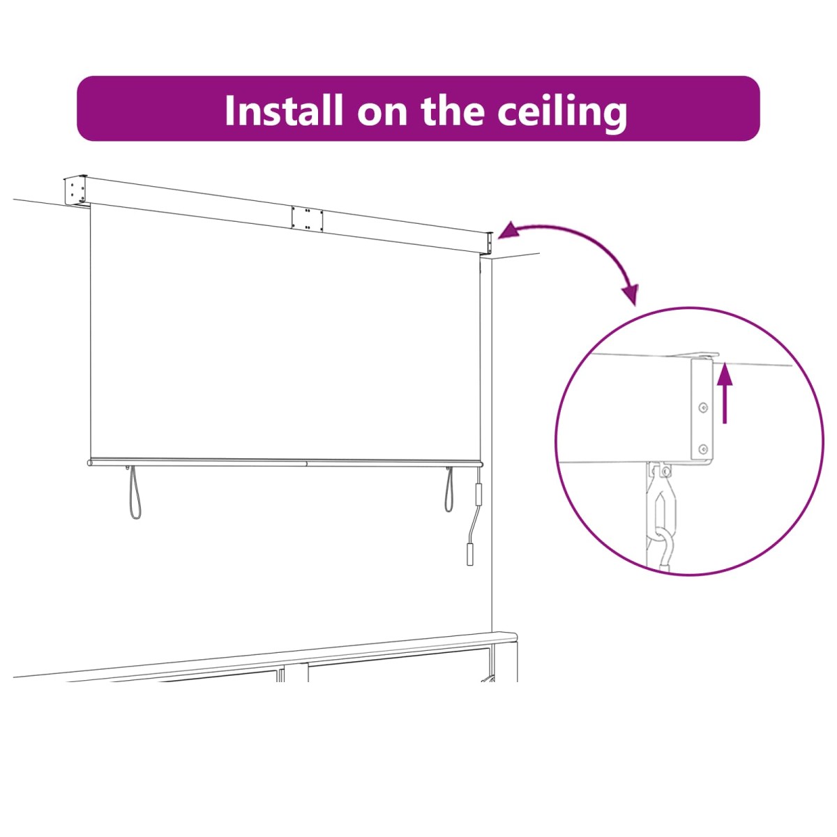 vidaXL Ρόλερ (στόρι) Ανθρακί 220 x 250 cm Ύφασμα και Αλουμίνιο