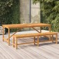 vidaXL Τραπεζαρία Κήπου 200 x 90 x 74 εκ. από Μασίφ Ξύλο Ακακίας