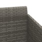 vidaXL Ξαπλώστρα Γκρι 182 x 118 x 63 εκ. Συνθετικό Ρατάν με Μαξιλάρια
