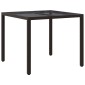 vidaXL Τραπέζι Κήπου Καφέ 90 x 90 x 75 cm συνθετικό ρατάν