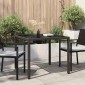 vidaXL Τραπέζι Κήπου Καφέ 90 x 90 x 75 cm συνθετικό ρατάν