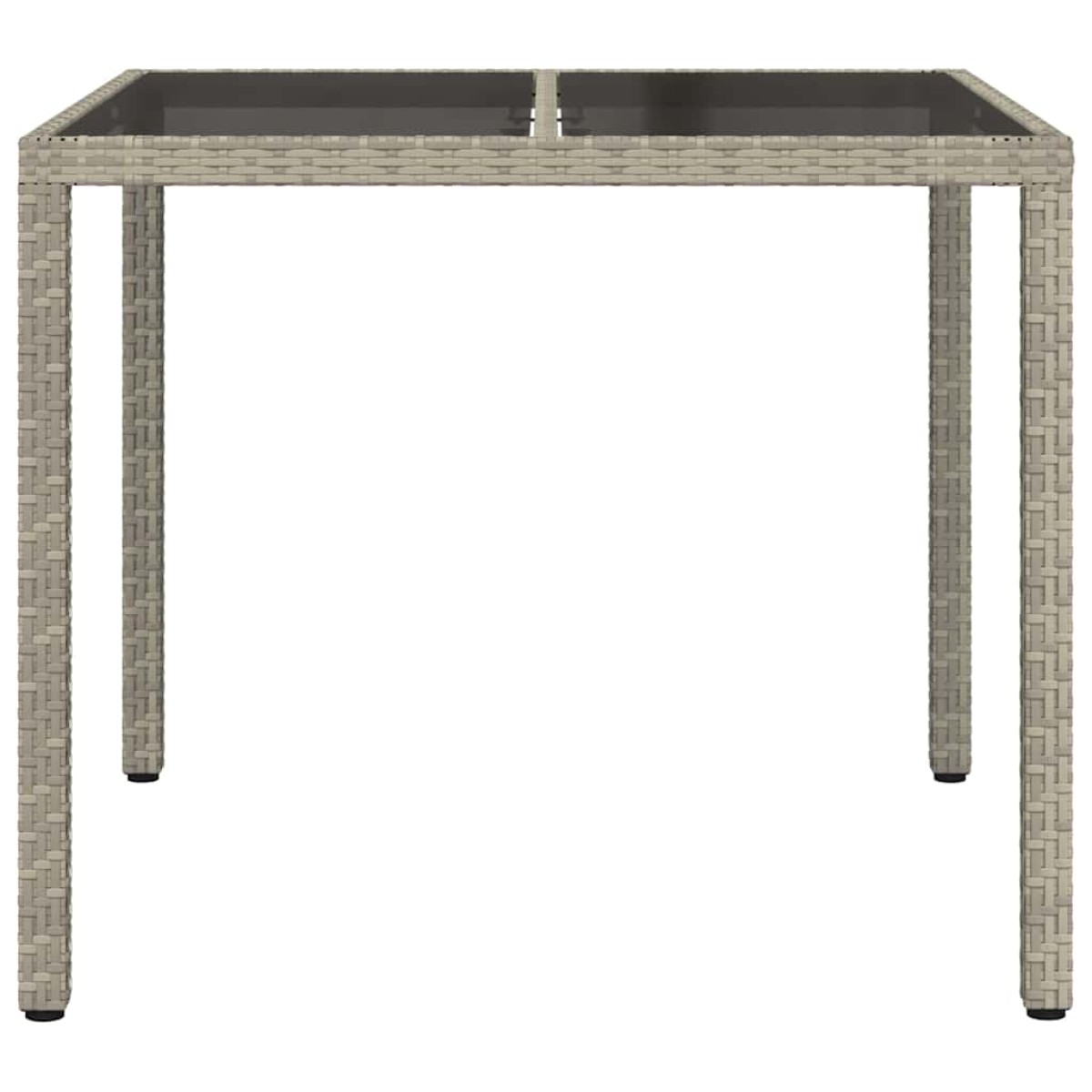 vidaXL Τραπέζι Κήπου Γκρι 90 x 90 x 75 cm συνθετικό ρατάν