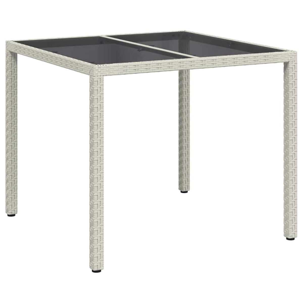 vidaXL Τραπέζι Κήπου Λευκό 90 x 90 x 75 cm συνθετικό ρατάν