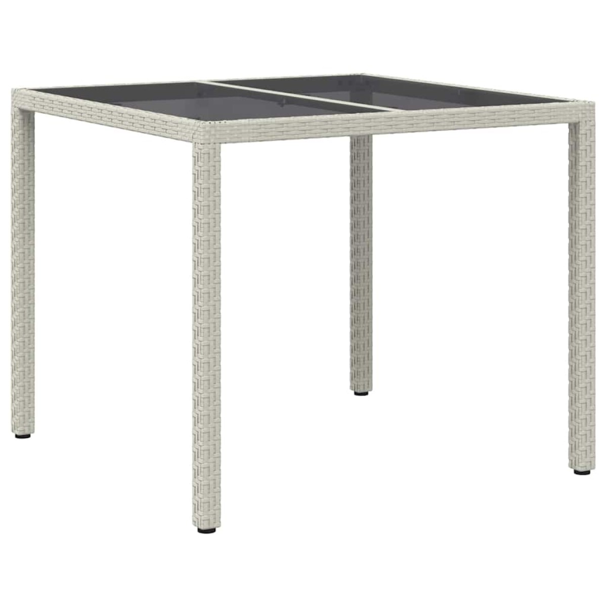 vidaXL Τραπέζι Κήπου Λευκό 90 x 90 x 75 cm συνθετικό ρατάν