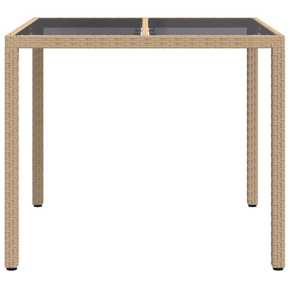 vidaXL Τραπέζι Κήπου Μπεζ 90 x 90 x 75 cm συνθετικό ρατάν