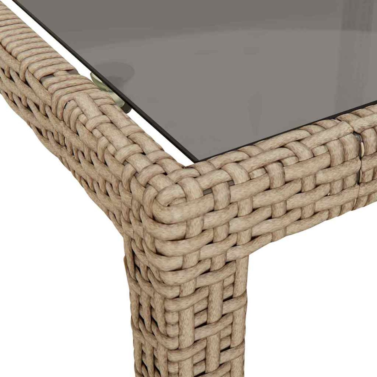 vidaXL Τραπέζι Κήπου Μπεζ 90 x 90 x 75 cm συνθετικό ρατάν