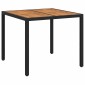 vidaXL Τραπέζι Κήπου Μαύρο 90 x 90 x 75 cm συνθετικό ρατάν