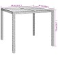 vidaXL Τραπέζι Κήπου Γκρι 90 x 90 x 75 cm συνθετικό ρατάν