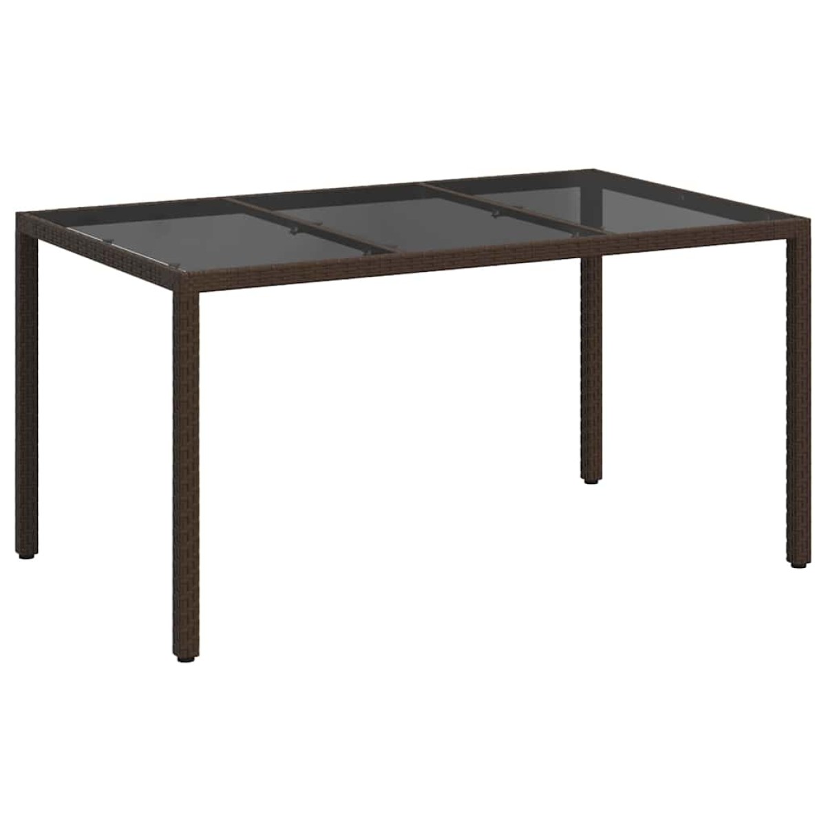 vidaXL Τραπέζι Κήπου Καφέ 150 x 90 x 75 cm συνθετικό ρατάν