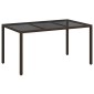 vidaXL Τραπέζι Κήπου Καφέ 150 x 90 x 75 cm συνθετικό ρατάν
