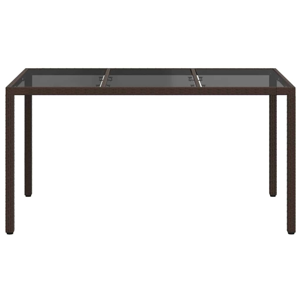 vidaXL Τραπέζι Κήπου Καφέ 150 x 90 x 75 cm συνθετικό ρατάν