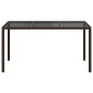 vidaXL Τραπέζι Κήπου Καφέ 150 x 90 x 75 cm συνθετικό ρατάν