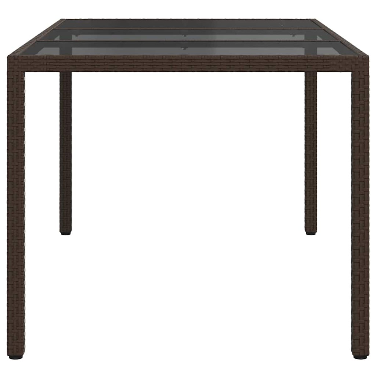 vidaXL Τραπέζι Κήπου Καφέ 150 x 90 x 75 cm συνθετικό ρατάν