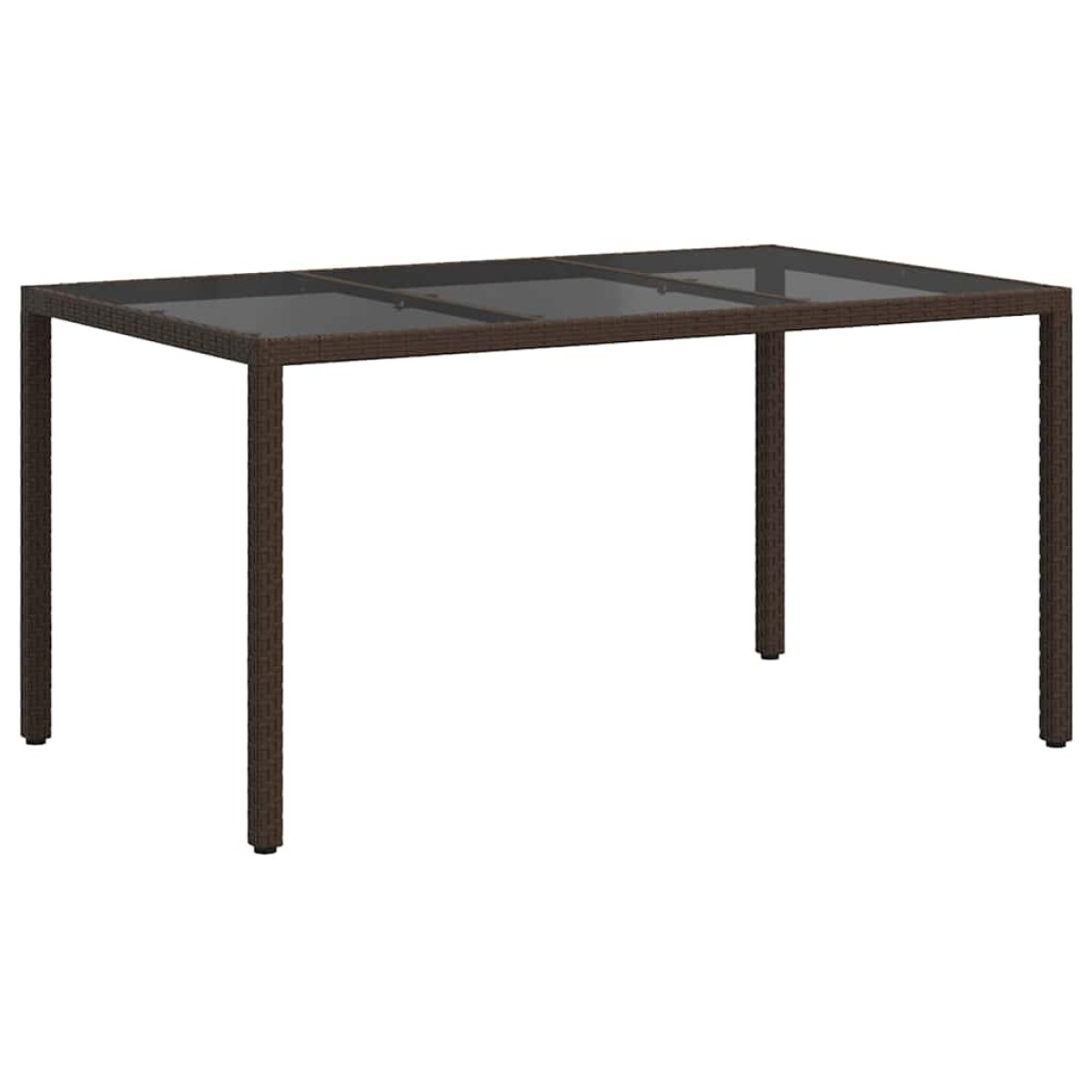 vidaXL Τραπέζι Κήπου Καφέ 150 x 90 x 75 cm συνθετικό ρατάν