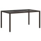 vidaXL Τραπέζι Κήπου Καφέ 150 x 90 x 75 cm συνθετικό ρατάν