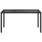 vidaXL Τραπέζι Κήπου Μαύρο 150 x 90 x 75 cm συνθετικό ρατάν