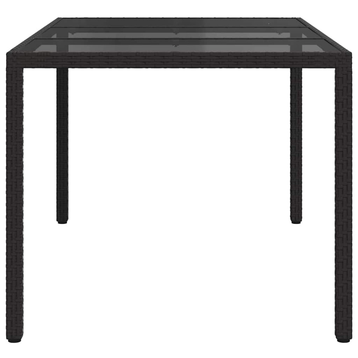 vidaXL Τραπέζι Κήπου Μαύρο 150 x 90 x 75 cm συνθετικό ρατάν