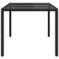 vidaXL Τραπέζι Κήπου Μαύρο 150 x 90 x 75 cm συνθετικό ρατάν