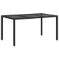 vidaXL Τραπέζι Κήπου Μαύρο 150 x 90 x 75 cm συνθετικό ρατάν