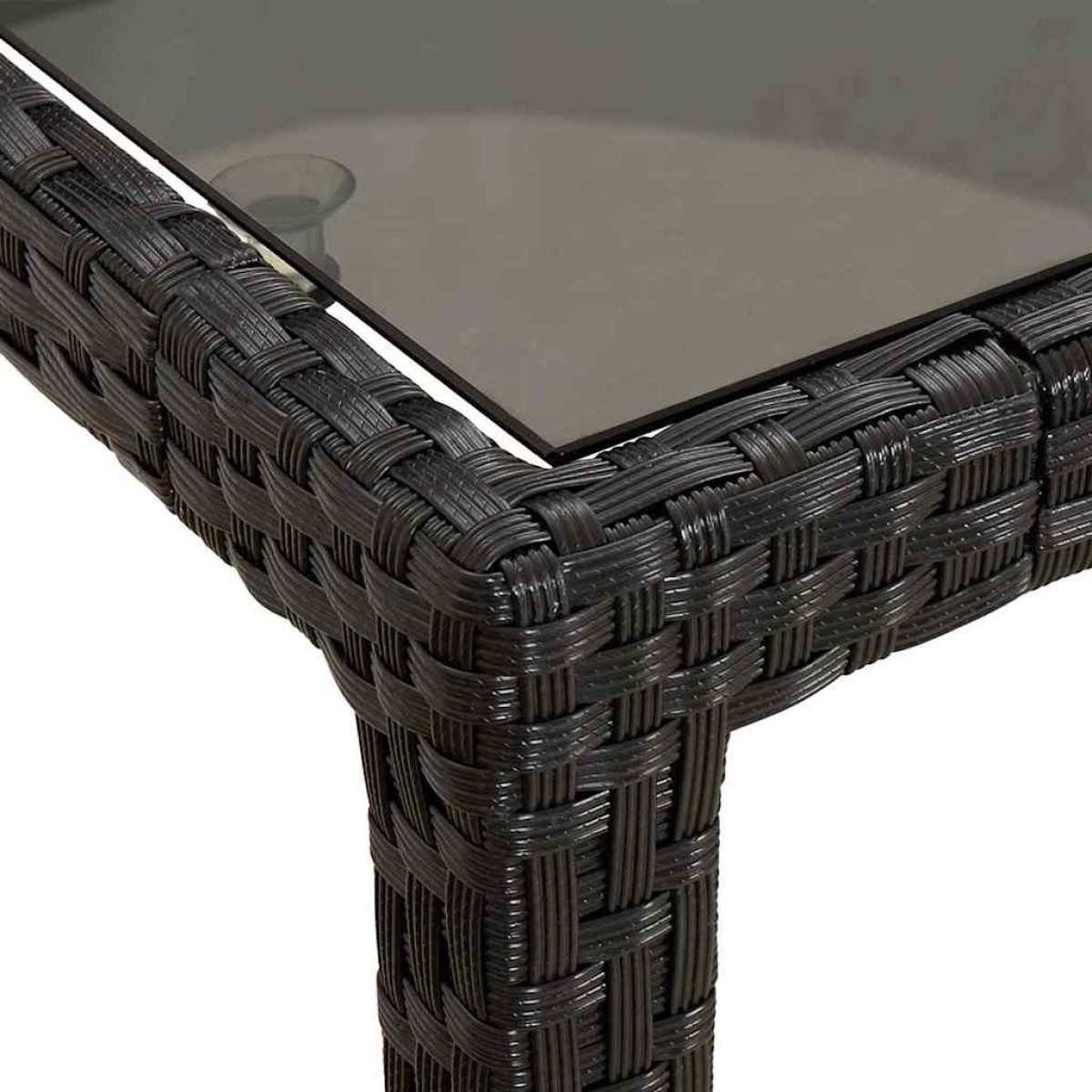 vidaXL Τραπέζι Κήπου Μαύρο 150 x 90 x 75 cm συνθετικό ρατάν