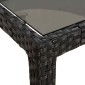 vidaXL Τραπέζι Κήπου Μαύρο 150 x 90 x 75 cm συνθετικό ρατάν