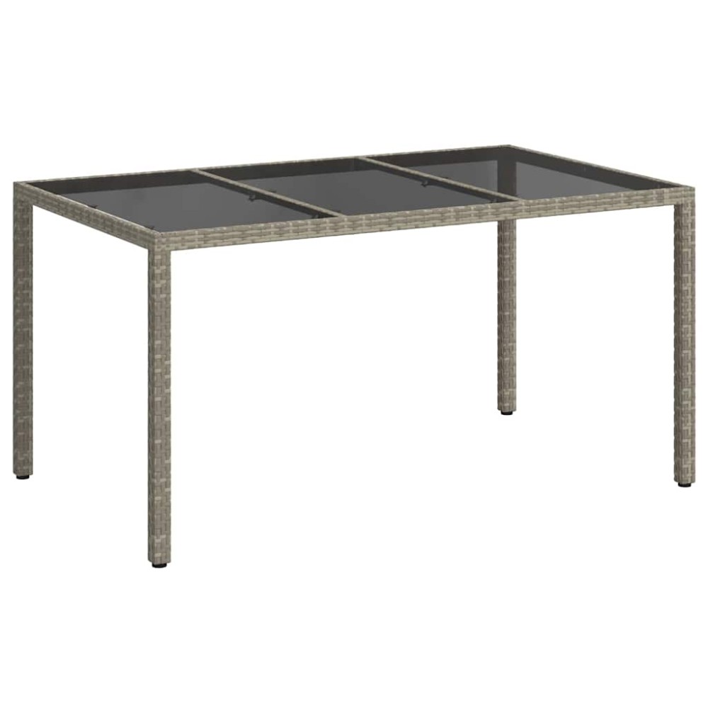 vidaXL Τραπέζι Κήπου Γκρι 150 x 90 x 75 cm συνθετικό ρατάν