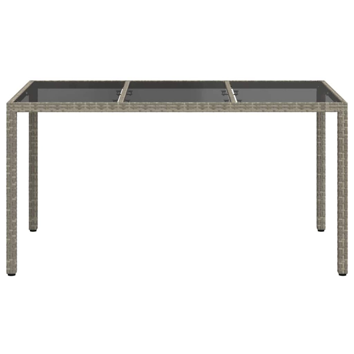 vidaXL Τραπέζι Κήπου Γκρι 150 x 90 x 75 cm συνθετικό ρατάν