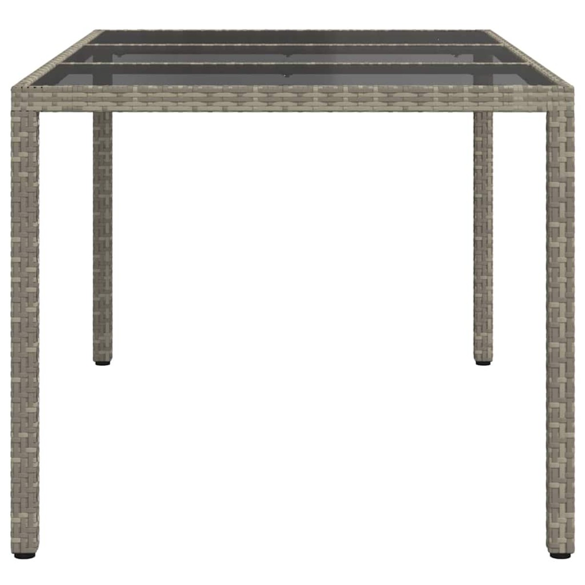 vidaXL Τραπέζι Κήπου Γκρι 150 x 90 x 75 cm συνθετικό ρατάν