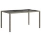 vidaXL Τραπέζι Κήπου Γκρι 150 x 90 x 75 cm συνθετικό ρατάν