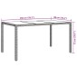 vidaXL Τραπέζι Κήπου Γκρι 150 x 90 x 75 cm συνθετικό ρατάν