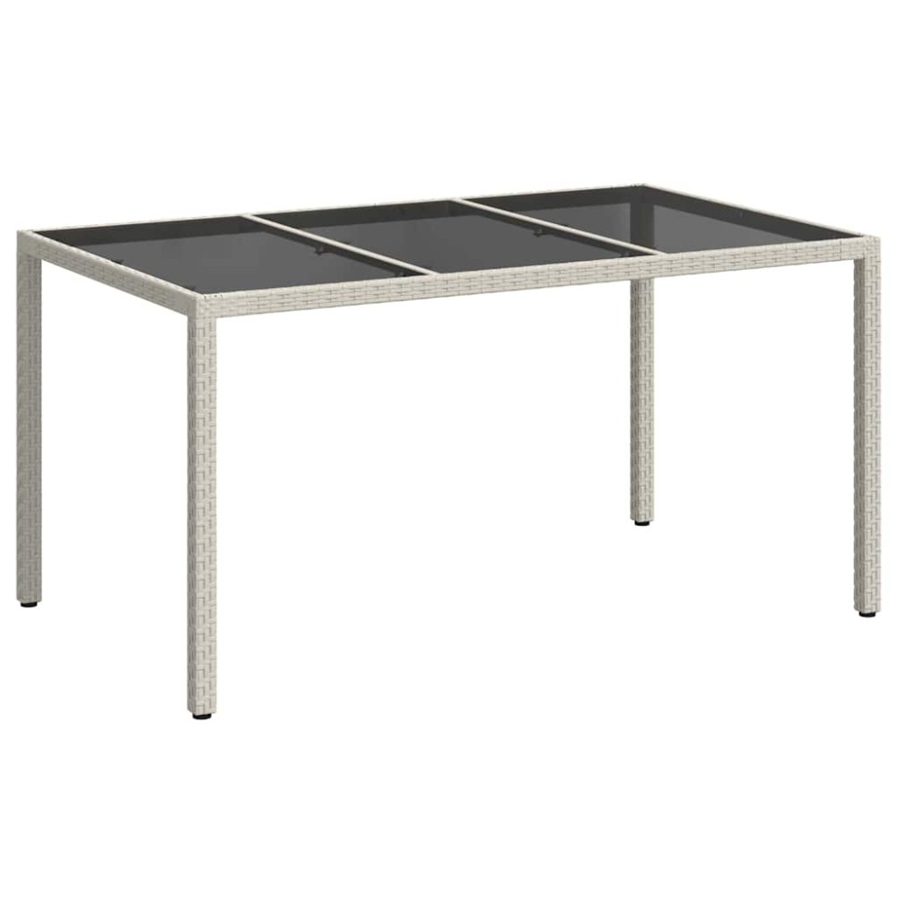 vidaXL Τραπέζι Κήπου Λευκό 150 x 90 x 75 cm συνθετικό ρατάν