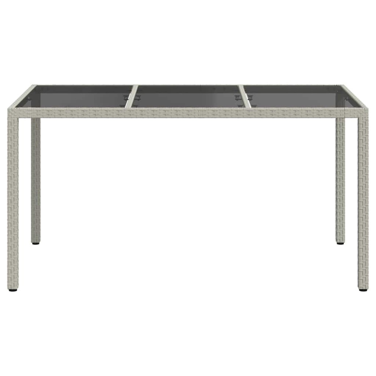 vidaXL Τραπέζι Κήπου Λευκό 150 x 90 x 75 cm συνθετικό ρατάν