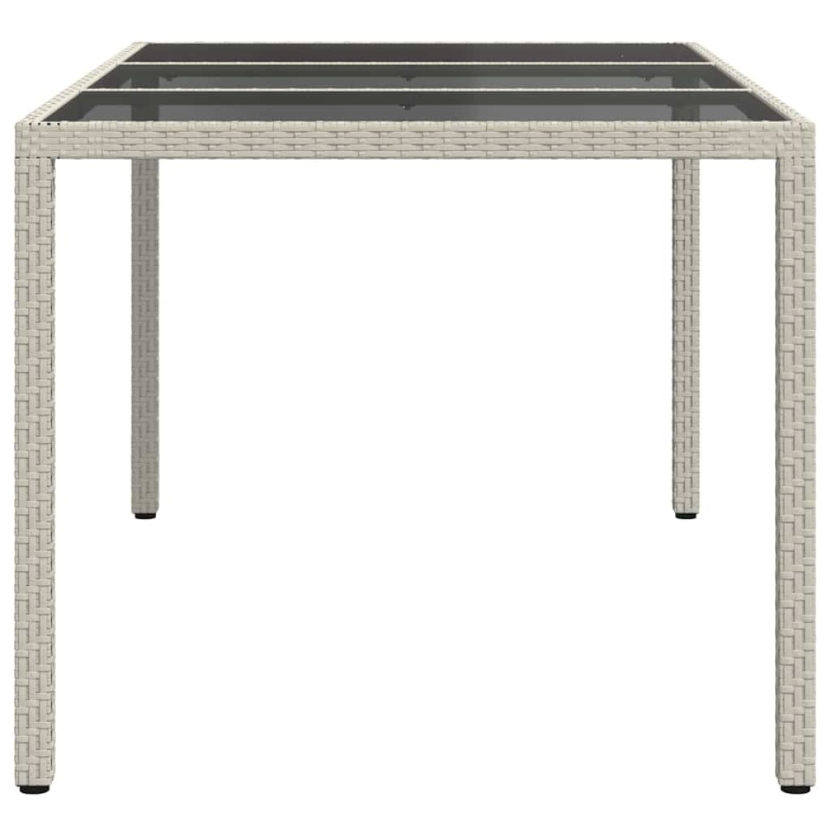 vidaXL Τραπέζι Κήπου Λευκό 150 x 90 x 75 cm συνθετικό ρατάν
