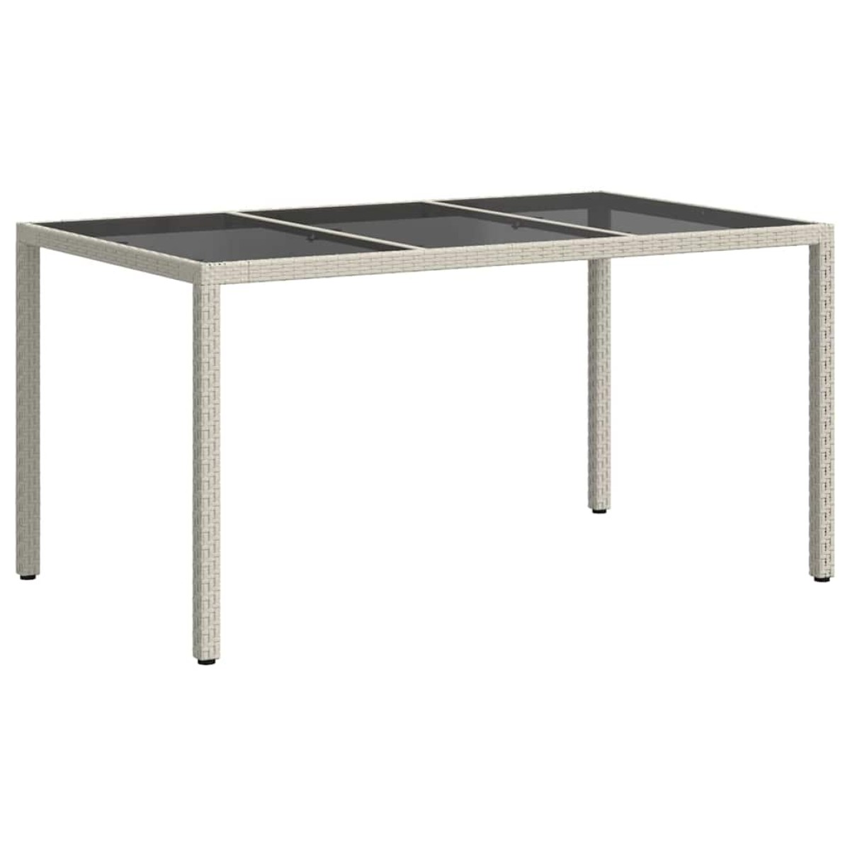 vidaXL Τραπέζι Κήπου Λευκό 150 x 90 x 75 cm συνθετικό ρατάν