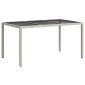 vidaXL Τραπέζι Κήπου Λευκό 150 x 90 x 75 cm συνθετικό ρατάν