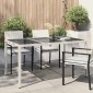 vidaXL Τραπέζι Κήπου Λευκό 150 x 90 x 75 cm συνθετικό ρατάν