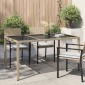 vidaXL Τραπέζι Κήπου Μπεζ 150 x 90 x 75 cm συνθετικό ρατάν