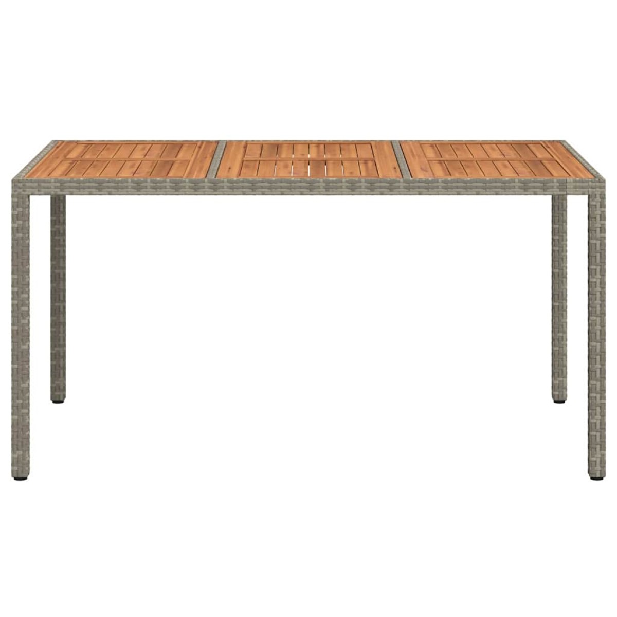 vidaXL Τραπέζι Κήπου Γκρι 150 x 90 x 75 cm συνθετικό ρατάν