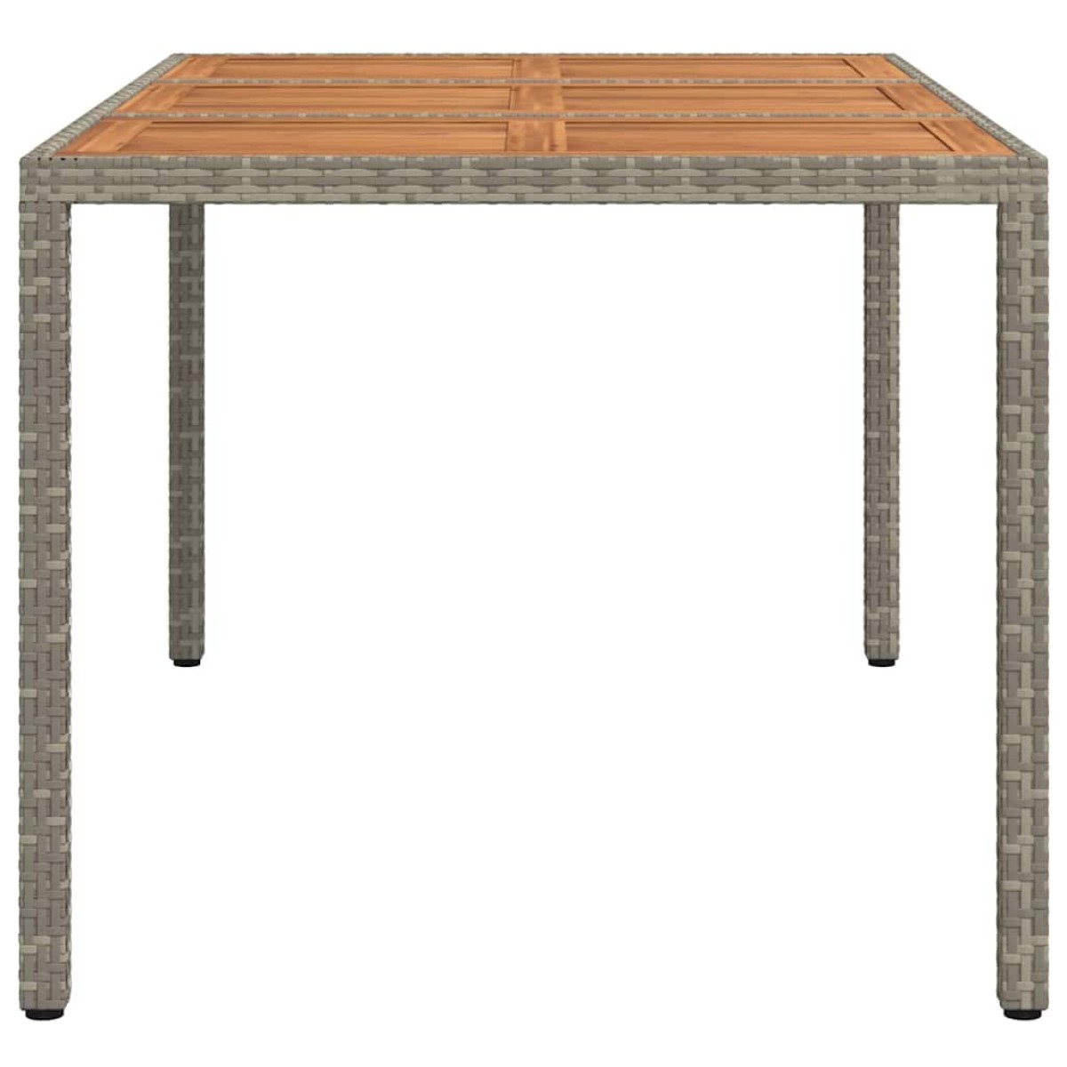 vidaXL Τραπέζι Κήπου Γκρι 150 x 90 x 75 cm συνθετικό ρατάν