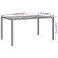 vidaXL Τραπέζι Κήπου Γκρι 150 x 90 x 75 cm συνθετικό ρατάν