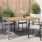 vidaXL Τραπέζι Κήπου Γκρι 150 x 90 x 75 cm συνθετικό ρατάν