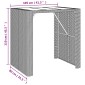 vidaXL Τραπέζι Μπαρ με Γυάλ. Επιφάνεια Μαύρο 105x80x110 εκ Συνθ. Ρατάν
