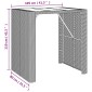 vidaXL Τραπέζι Μπαρ με Γυάλ. Επιφάνεια Γκρι 105x80x110 εκ. Συνθ. Ρατάν