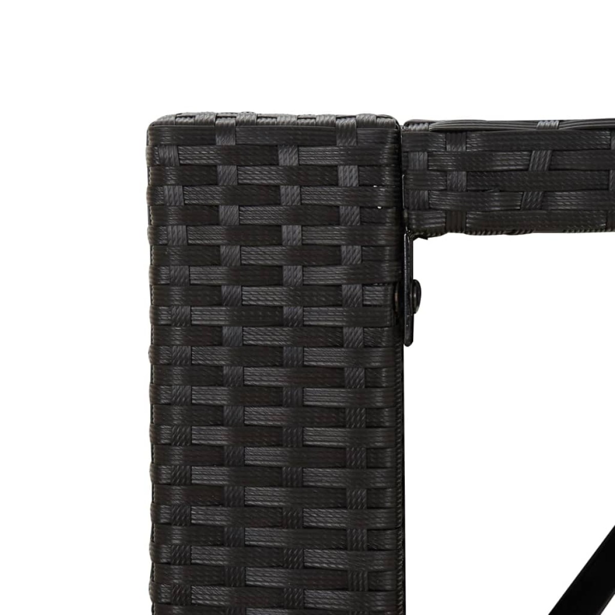 vidaXL Τραπέζι Μπαρ με Γυάλ. Επιφάνεια Μαύρο 185x80x110 εκ Συνθ. Ρατάν