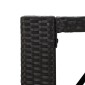 vidaXL Τραπέζι Μπαρ με Γυάλ. Επιφάνεια Μαύρο 185x80x110 εκ Συνθ. Ρατάν